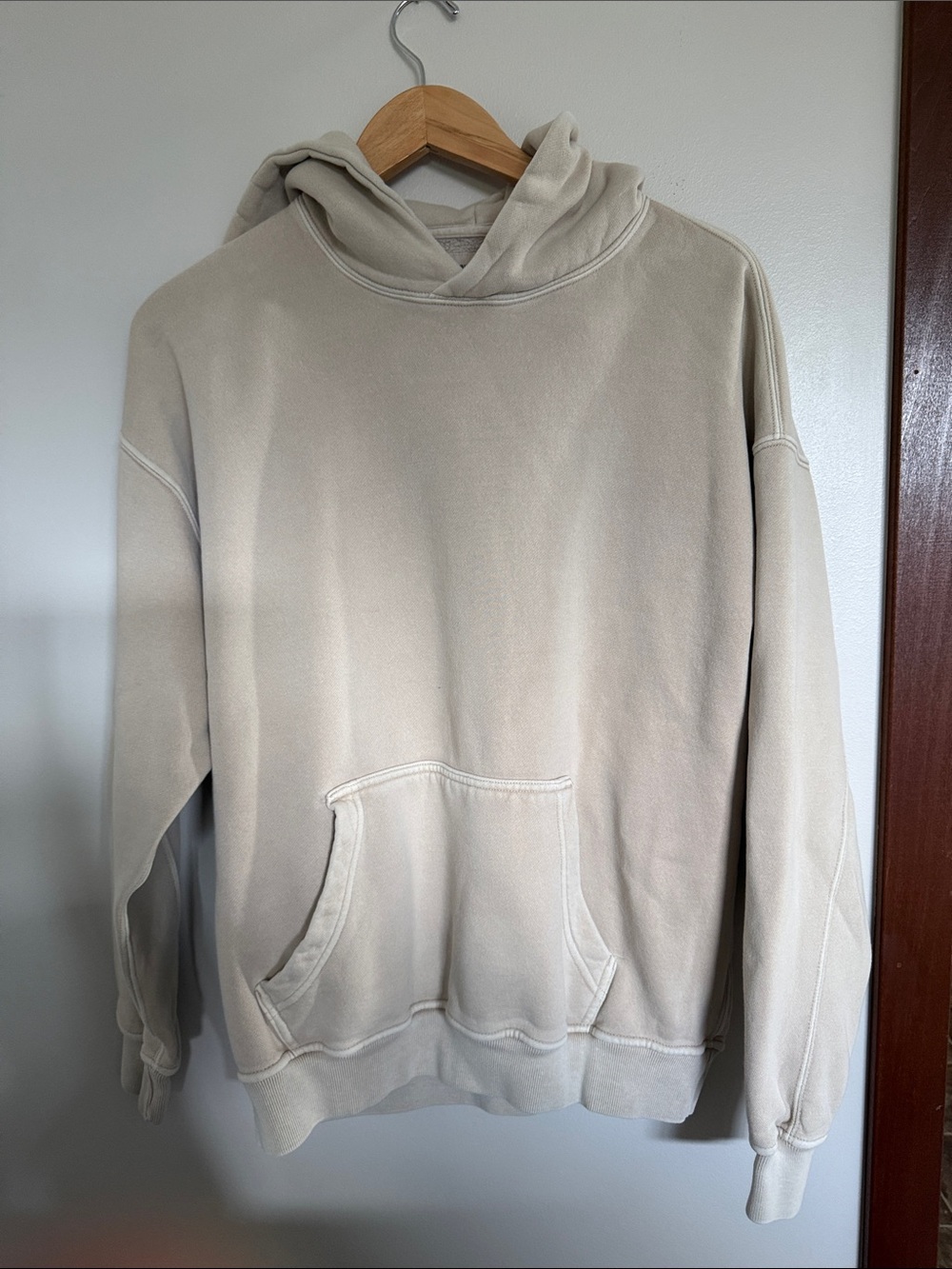 Abercrombie Men's Classic Pullover Hoodie - Cream